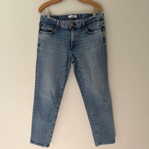 Moussy Jeans Tapered Slim Ankle Blue Denim Midrise Size 12 Japan Designer